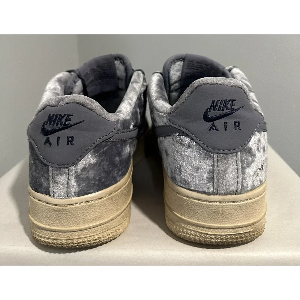 Nike Air Force 1 Low Youth Size 4Y Blue Sneakers Velvet 849345-401